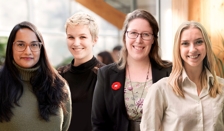 Women of FES Operations (from left to right: Abigail David, Kaitlin Pylypa, Valerie Miller, and Elyse Dzenick)
