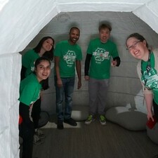Energy Explorers in an igloo at Telus World of Science