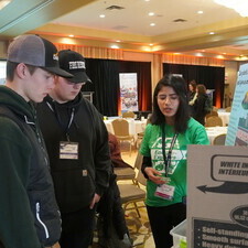 Iram explaining her wastewater demo