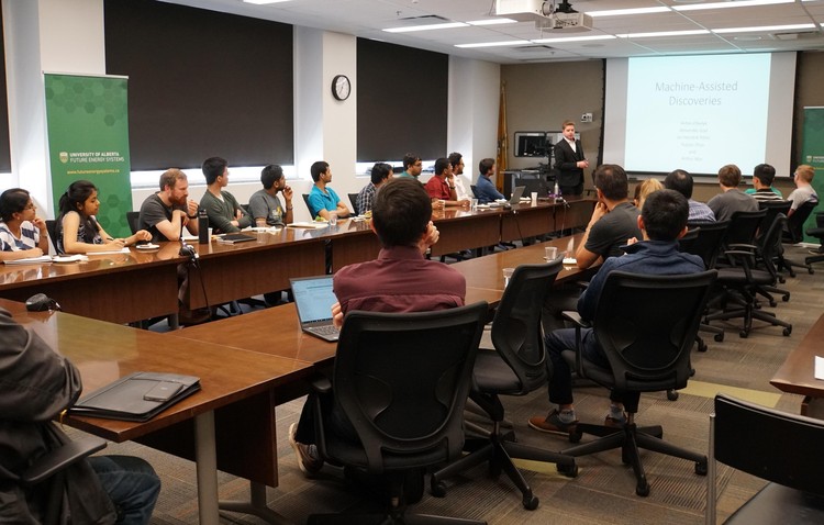 Future Energy Systems HQP Anton Oliynyk presenting at the inaugural Future Energy Systems Interdisciplinary Lunch and Learn.