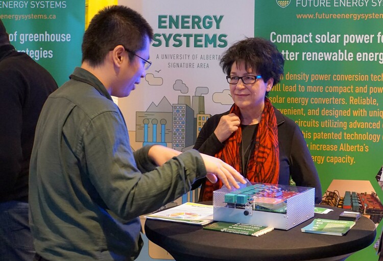 Director Anne Naeth with FES Post-Doctoral Fellow Hao Tian at the 2019 SPARK Conference. 