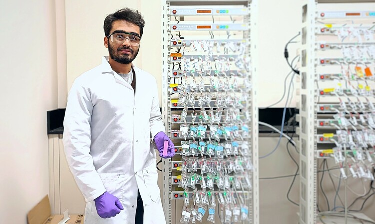 Engineering master’s student Anil Kumar Vinayak is exploring more sustainable and affordable ways to recover the valuable metals used in lithium ion batteries. (Photo: Supplied)