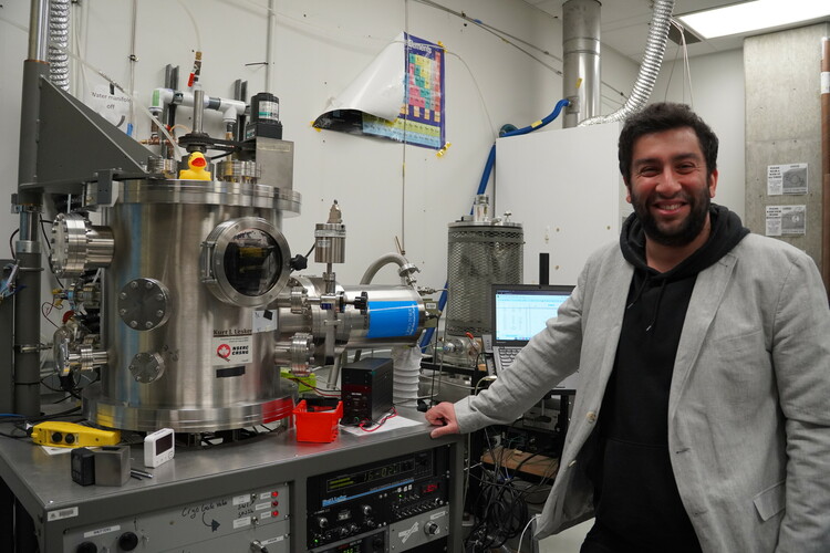 Dr. Behrad Gholipour in his lab, Nanoscale Optics Lab
