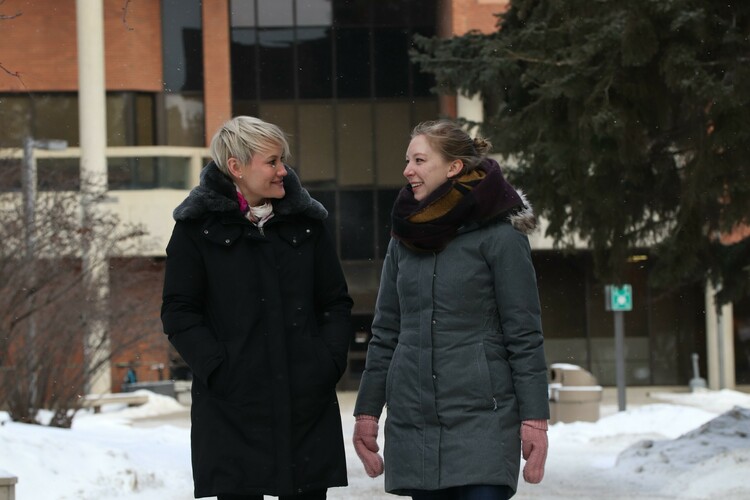 Kylie (left) and Maggie (right) are exploring how methods of engagement effect wetlands project outcomes.