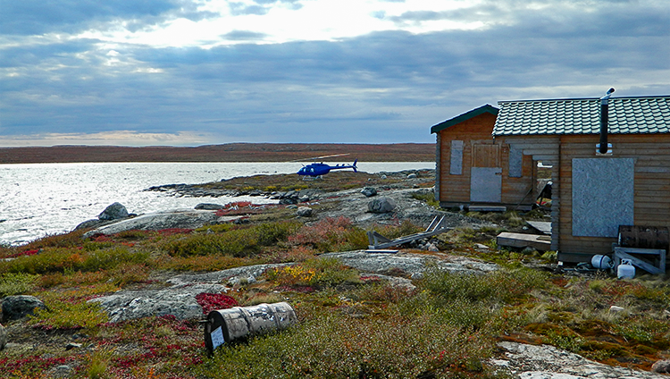 A helicopter is often necessary to reach areas in the far north.